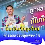 ขึ้นเงินสลากกินแบ่งรัฐบาล ธนาคารกรุงไทย
